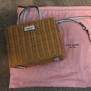 Kate spade Sam wicker satchel crossbody.